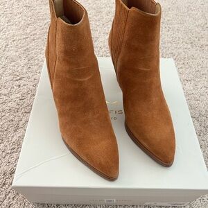 Marc Fisher Brown Suede Ankle Booties